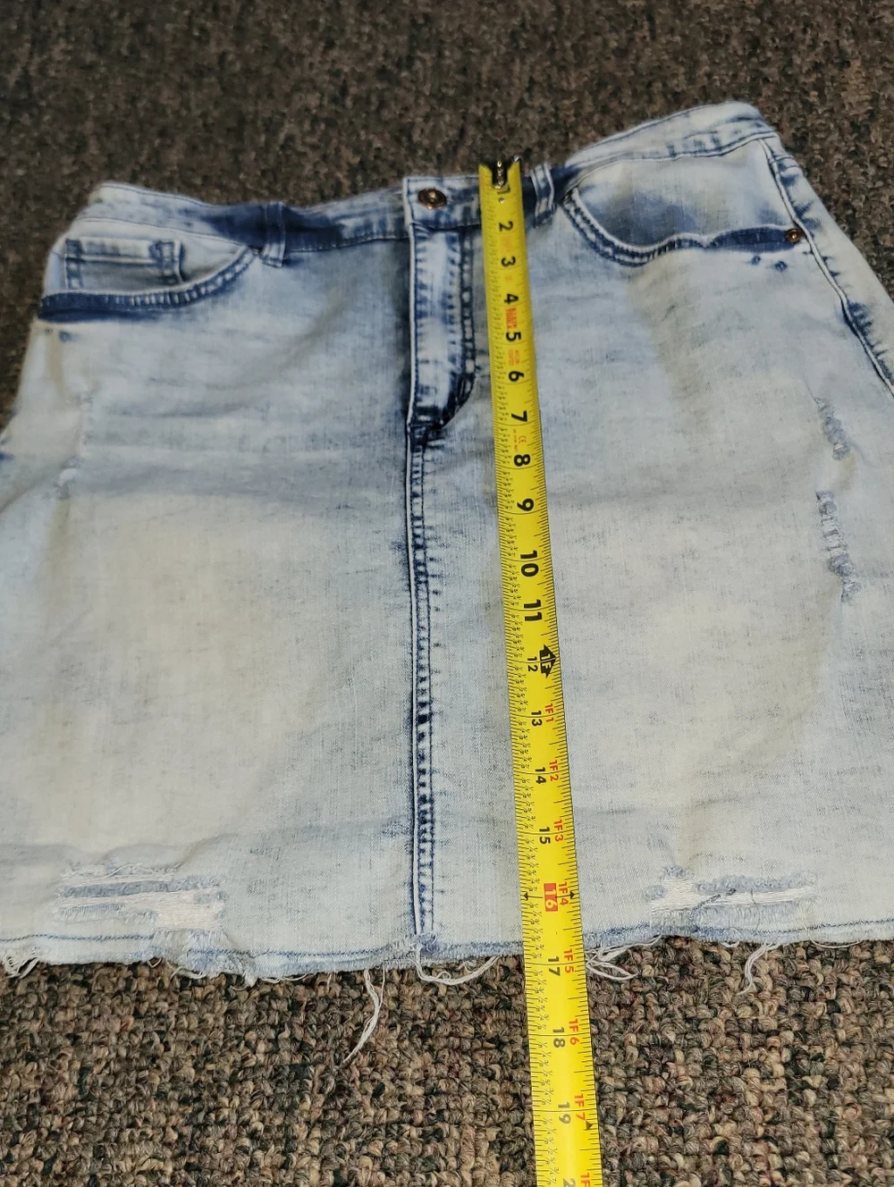 sofia by sofia vergara Light Blue Denim A-Line Mini Skirt - Picture 7 of 7